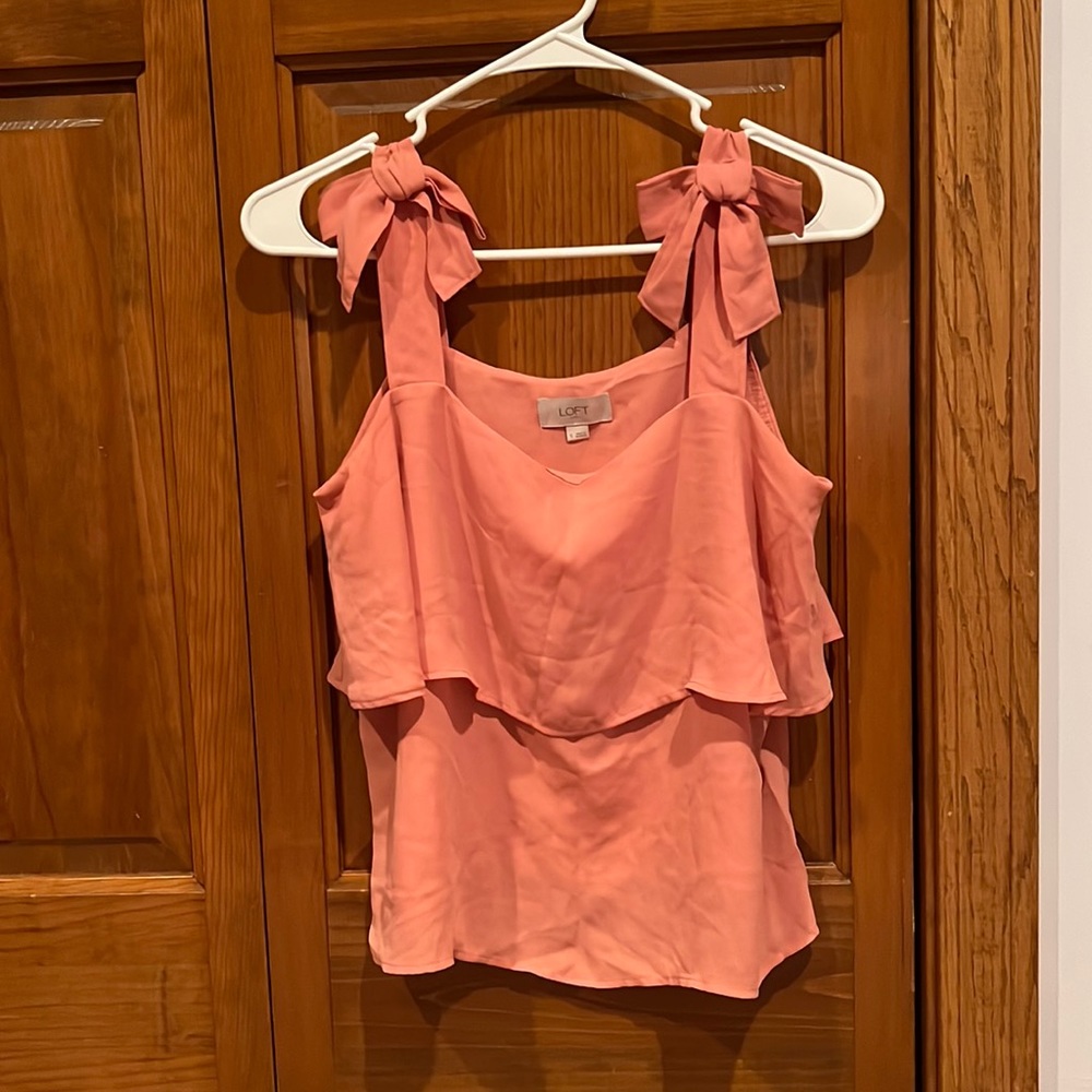 Salmon bow tank top